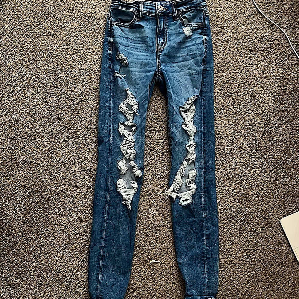 AE Lu(x)e Ripped High-Waisted Jegging